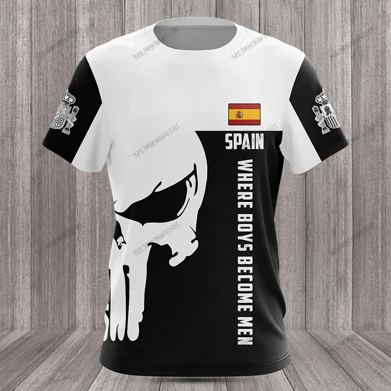 Custom Name Spain Flag Unisex Skull Graphic T-shirts Cool Fast Dry Jersey Sportswear Summer Casual Short Sleeve Streetwear Tees
Custom Name Spain Flag Unisex Skull Graphic T-shirts Cool Fast Dry Jersey Sportswear Summer Casual Short Sleeve Streetwear Tees