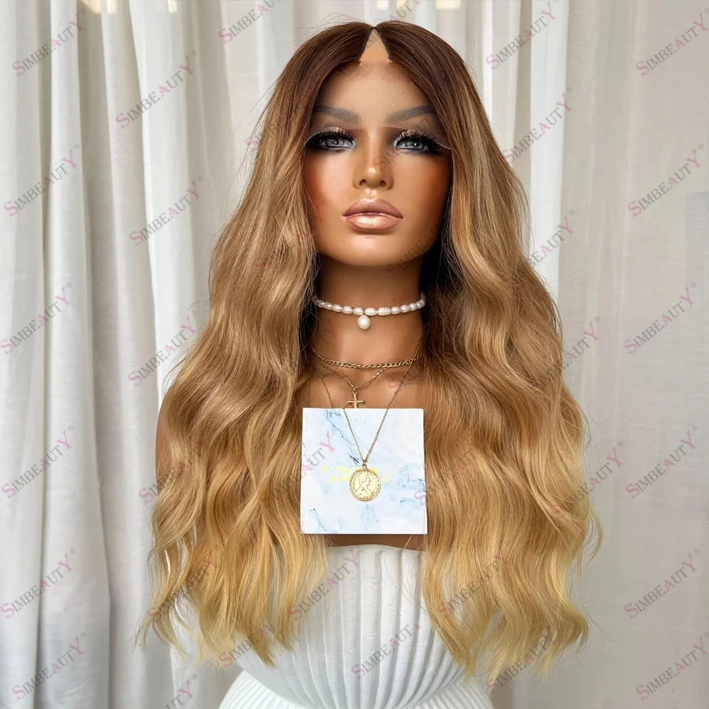 4/27 Brown Honey Blonde Balayage Natural Wave 100% Human Hair Black Women U Part Wigs Brown Roots Glueless Easy Wear 1x4 Size
4/27 Brown Honey Blonde Balayage Natural Wave 100% Human Hair Black Women U Part Wigs Brown Roots Glueless Easy Wear 1x4 Size