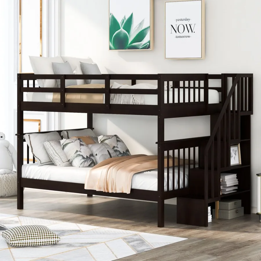 Stairway FullOverFull Bunk Bed with Storage and Guard Rail for Bedroom Dorm Espresso OLD SKU:LP000110AAP
Stairway FullOverFull Bunk Bed with Storage and Guard Rail for Bedroom Dorm Espresso OLD SKU:LP000110AAP