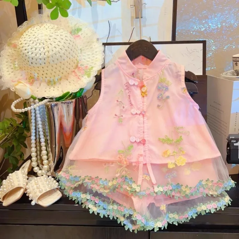 Girls Clothes Sets Summer 2025 Children Fashion Dress Shirts Tops Shorts 2pcs Embroidery Suit For Baby Outfits Kids Princess Set
Girls Clothes Sets Summer 2025 Children Fashion Dress Shirts Tops Shorts 2pcs Embroidery Suit For Baby Outfits Kids Princess Set