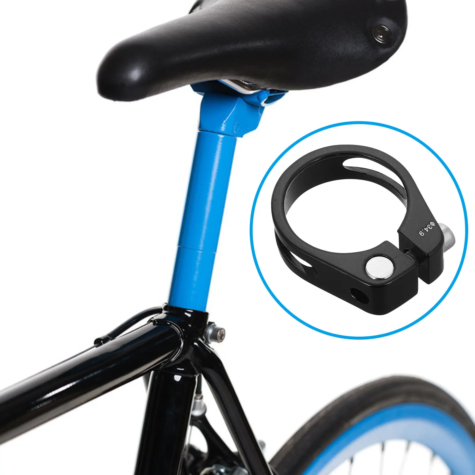 Lightweight Aluminum Alloy Seatpost Clamp Hollow Design for Road Bike Adjustable Tightness Quick Install Bike Seat Tube
Lightweight Aluminum Alloy Seatpost Clamp Hollow Design for Road Bike Adjustable Tightness Quick Install Bike Seat Tube