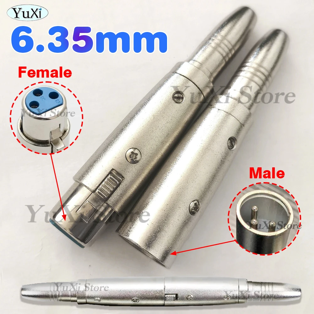 1Pc 3Pin XLR Male Female Plug to 1/4 6.35mm Mono Female Jack Connector Audio Cable Mic Microphone Adapter
1Pc 3Pin XLR Male Female Plug to 1/4 6.35mm Mono Female Jack Connector Audio Cable Mic Microphone Adapter