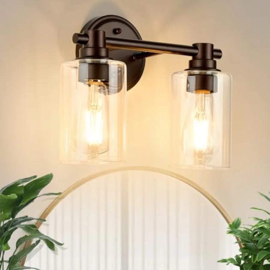 Bathroom Light Fixtures Wall Sconce Light with Clear Glass Oil Rubbed Bronze Bathroom Lighting Over Mirror Vanity for Living Ro
Bathroom Light Fixtures Wall Sconce Light with Clear Glass Oil Rubbed Bronze Bathroom Lighting Over Mirror Vanity for Living Ro