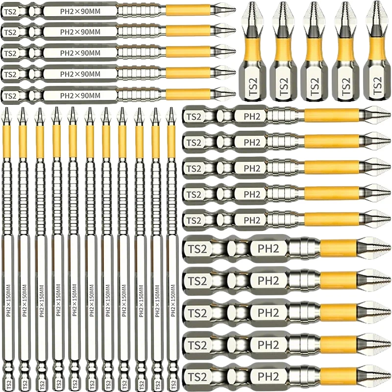 6pcs Non-slip High Hardness Magnetic Batch Head Cross Screwdriver Bits 25/50/65/70/90/150mm Electric Drill Bit Screw Hand Tools
6pcs Non-slip High Hardness Magnetic Batch Head Cross Screwdriver Bits 25/50/65/70/90/150mm Electric Drill Bit Screw Hand Tools