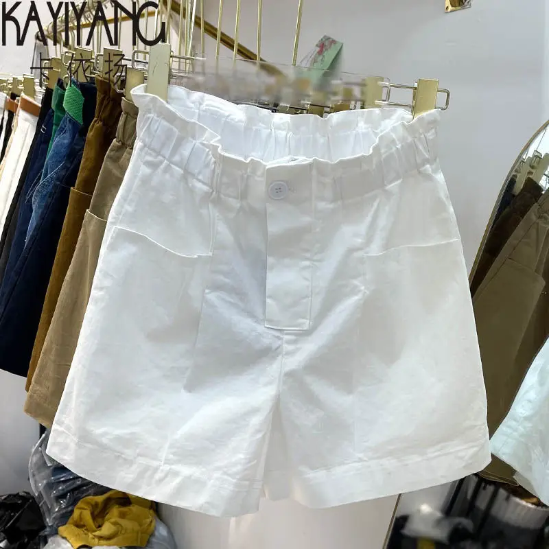 Pure Cotton Outerwear Flower Bud Shorts Summer Solid Color Loose Wide Leg Korean Casual High Waisted Elastic Waist A13
Pure Cotton Outerwear Flower Bud Shorts Summer Solid Color Loose Wide Leg Korean Casual High Waisted Elastic Waist A13