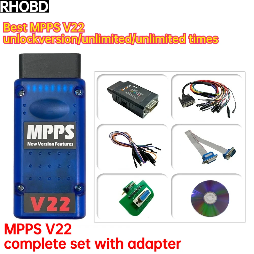 BEST MPPS V22 Master Tricore+Multiboot+Breakout Tricore Bench Pinout Cable Perfect kit unlockversion/unlimited/unlimited times
BEST MPPS V22 Master Tricore+Multiboot+Breakout Tricore Bench Pinout Cable Perfect kit unlockversion/unlimited/unlimited times