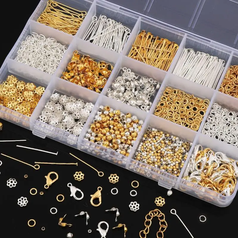 1260pcs/Set Jewelry Making Starter Kit Earrings Necklace Findings DIY Beads Jewelry AccessoriesSuitable For Adults And Beginners
1260pcs/Set Jewelry Making Starter Kit Earrings Necklace Findings DIY Beads Jewelry AccessoriesSuitable For Adults And Beginners