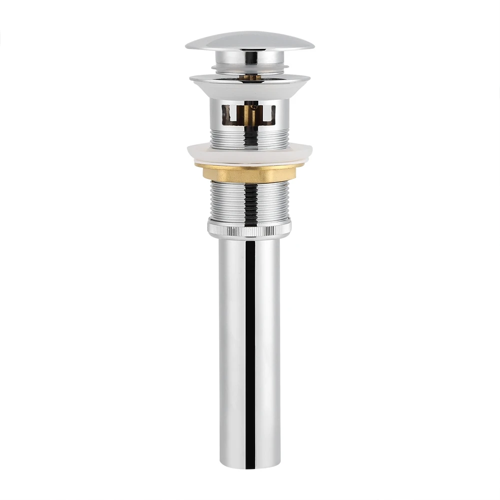 Kitchen Bathroom Basin Sink Solid Brass Pop Up Drain Stopper with Overflow Hole Chrome
Kitchen Bathroom Basin Sink Solid Brass Pop Up Drain Stopper with Overflow Hole Chrome