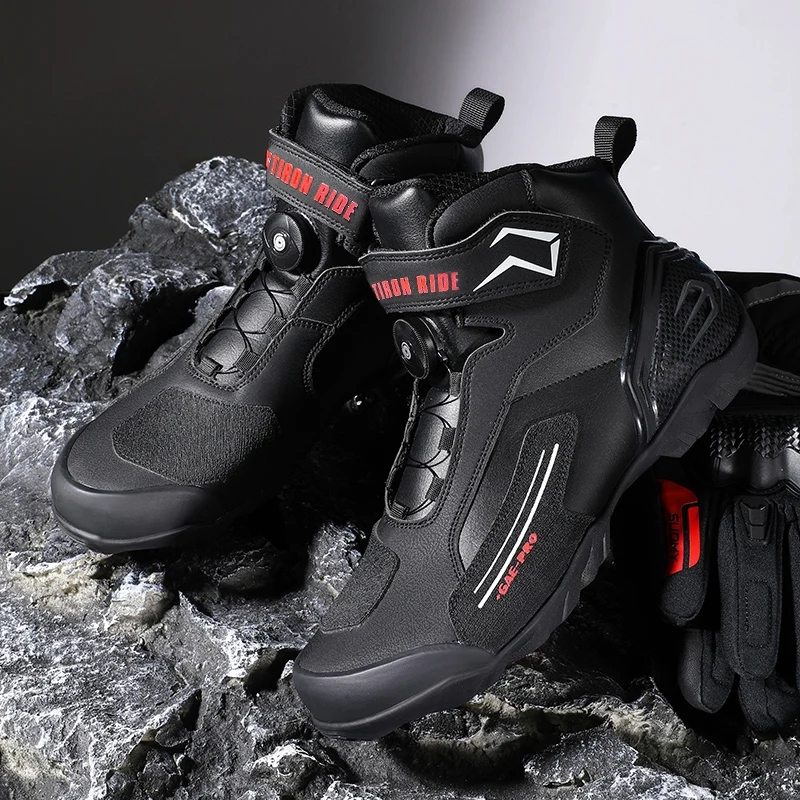 Мужские мотоциклетные ботинки, новые кожаные мотоциклетные ботинки из микрофибры, защита из ТПУ, мужская мотоциклетная обувь, обувь для езды на мотоцикле 
Мужские мотоциклетные ботинки, новые кожаные мотоциклетные ботинки из микрофибры, защита из ТПУ, мужская мотоциклетная обувь, обувь для езды на мотоцикле