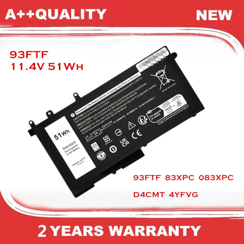 Laptop Battery For DELL Latitude 5480 E5480 5490 E5490 5580 E5580 5590 E5590 5495 E5495 5491 93FTF 83XPC 083XPC D4CMT 4YFVG
Laptop Battery For DELL Latitude 5480 E5480 5490 E5490 5580 E5580 5590 E5590 5495 E5495 5491 93FTF 83XPC 083XPC D4CMT 4YFVG
