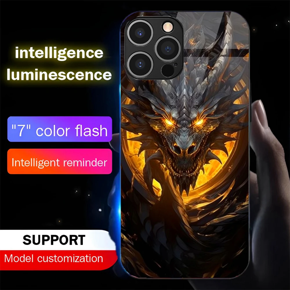 Cool Dragon Painting LED Light Glow Luminous Tempered Glass Phone Case For iPhone 16 E 15 14 13 12 11 Pro Max XR XS Plus
Cool Dragon Painting LED Light Glow Luminous Tempered Glass Phone Case For iPhone 16 E 15 14 13 12 11 Pro Max XR XS Plus