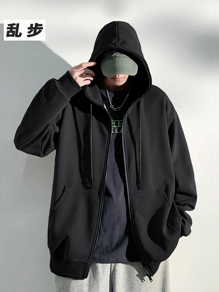 American Sle Fce Lined Zipper Hoodie Men's Loose Casual Couple's Silver Velvet Open Cardigan Hooded Jaet
American Sle Fce Lined Zipper Hoodie Men's Loose Casual Couple's Silver Velvet Open Cardigan Hooded Jaet
