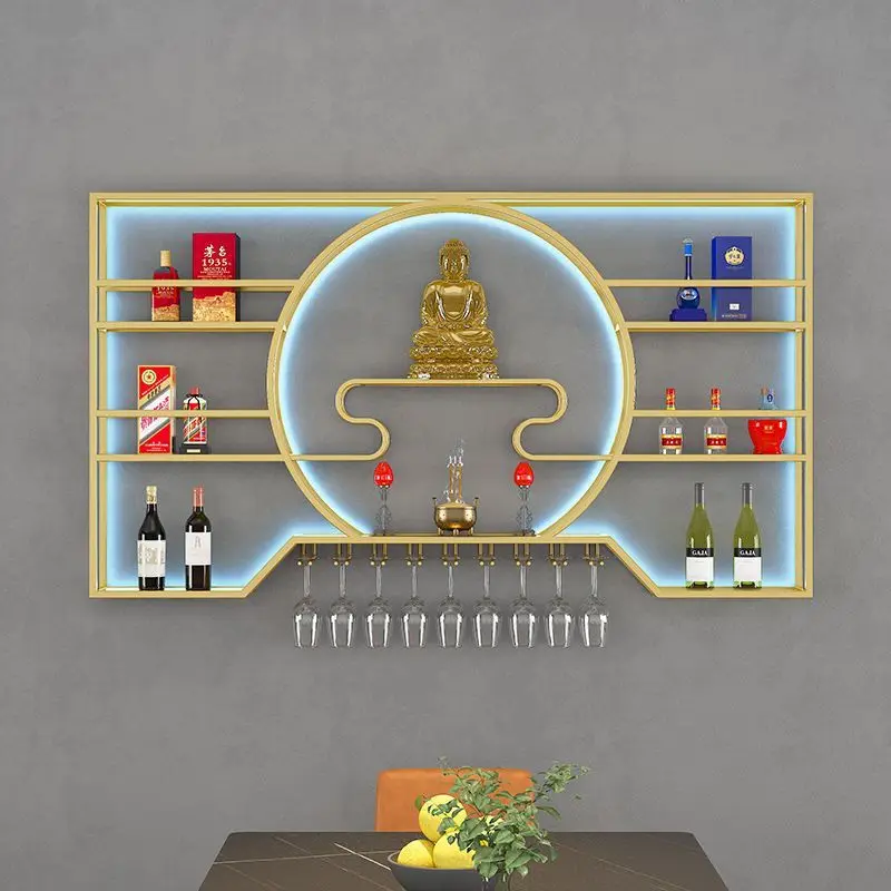 Commercial store wall-mounted wine rack New Chinese-style winecabinet against the wall White winerack Restaurantwine and beve
Commercial store wall-mounted wine rack New Chinese-style winecabinet against the wall White winerack Restaurantwine and beve