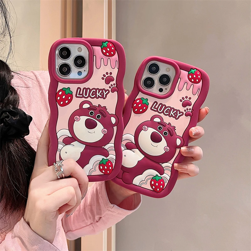 Cute cartoon 3D Strawberry bear Silicone Case girl For iPhone 16 15 14 13 12 11 Pro Max For iPhone 13 12 soft Shockproof Cover
Cute cartoon 3D Strawberry bear Silicone Case girl For iPhone 16 15 14 13 12 11 Pro Max For iPhone 13 12 soft Shockproof Cover