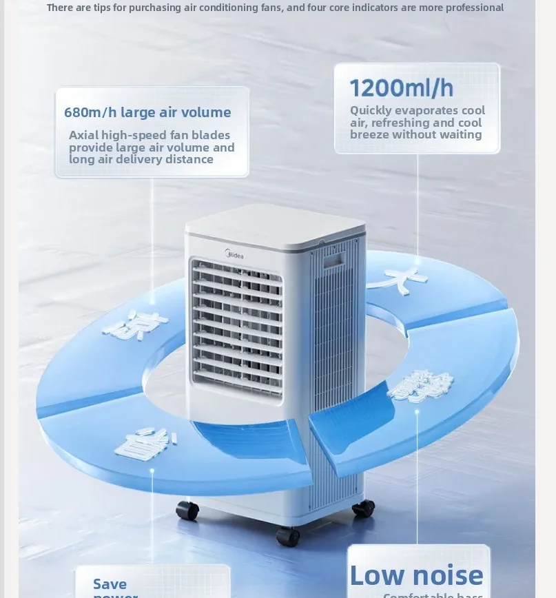 220V Midea Air Cooler Portable Cooling Fan for Home Bedroom Office Quiet and Energy Saving HBA
220V Midea Air Cooler Portable Cooling Fan for Home Bedroom Office Quiet and Energy Saving HBA