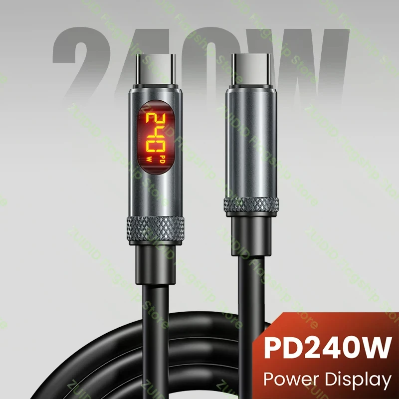 240W Smart Digital Display Silicone Usb C To Type C Super Fast Charging Cable for Iphone 16 15 Promax Plus Huawei Xiaomi Samsung
240W Smart Digital Display Silicone Usb C To Type C Super Fast Charging Cable for Iphone 16 15 Promax Plus Huawei Xiaomi Samsung