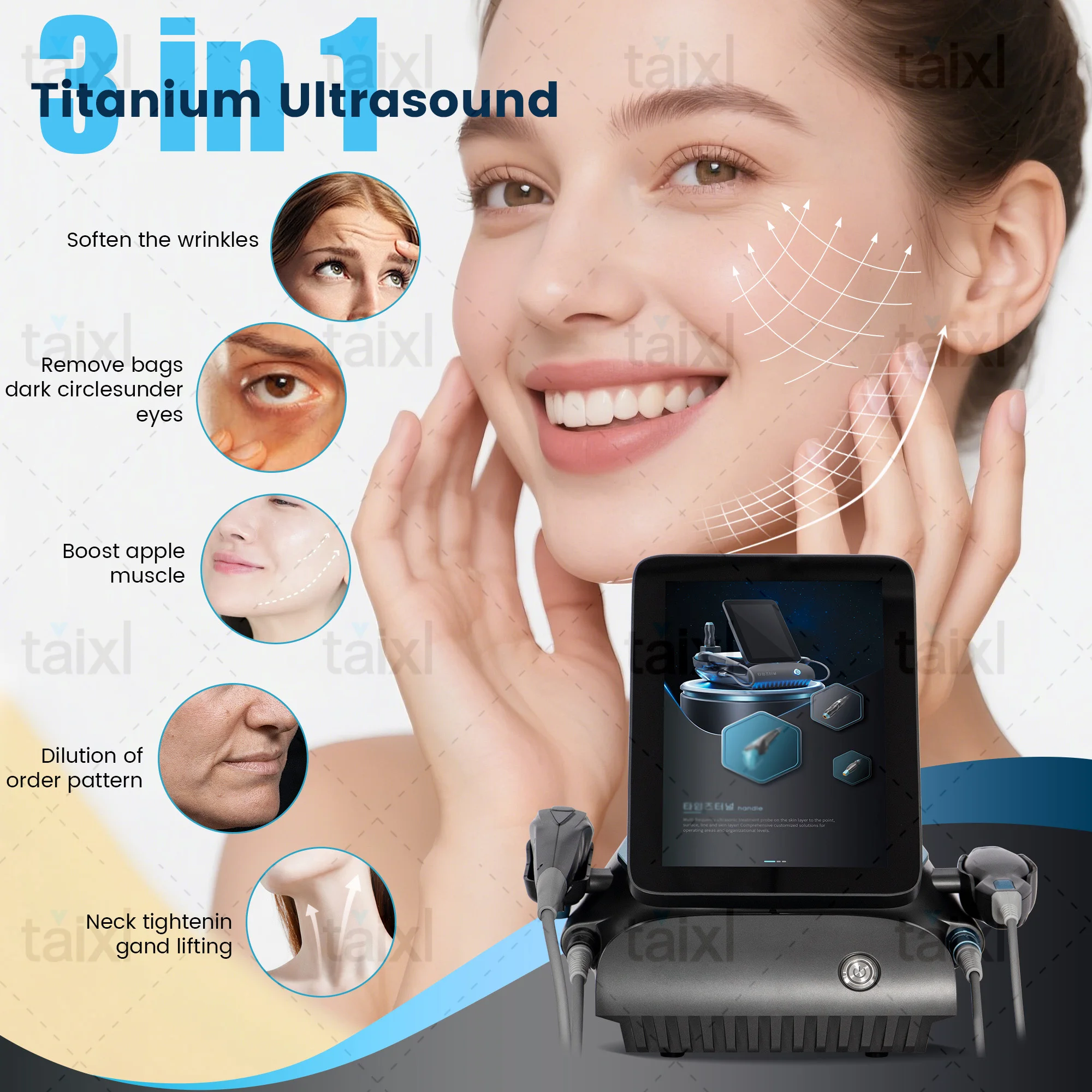 Professional 3-in-1 Titanium Beauty Device for Non-Invasive Face & Body Lifting, Tightening and Contouring
Professional 3-in-1 Titanium Beauty Device for Non-Invasive Face & Body Lifting, Tightening and Contouring