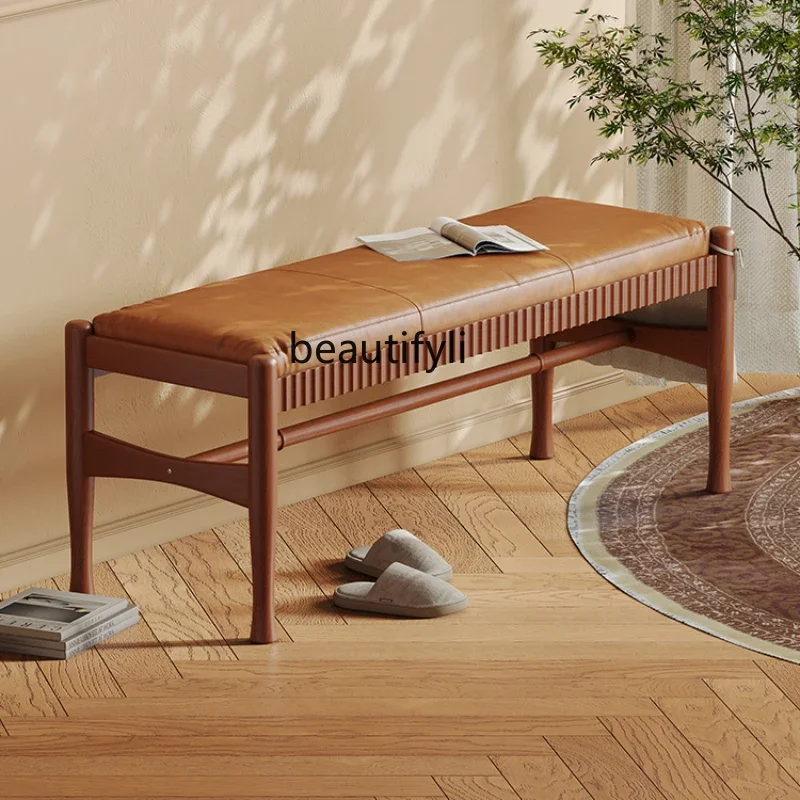 Nordic Long Stool Home Vintage Dining Table Stool Shoe Changing Stool Solid Wood Bed End Stool
Nordic Long Stool Home Vintage Dining Table Stool Shoe Changing Stool Solid Wood Bed End Stool