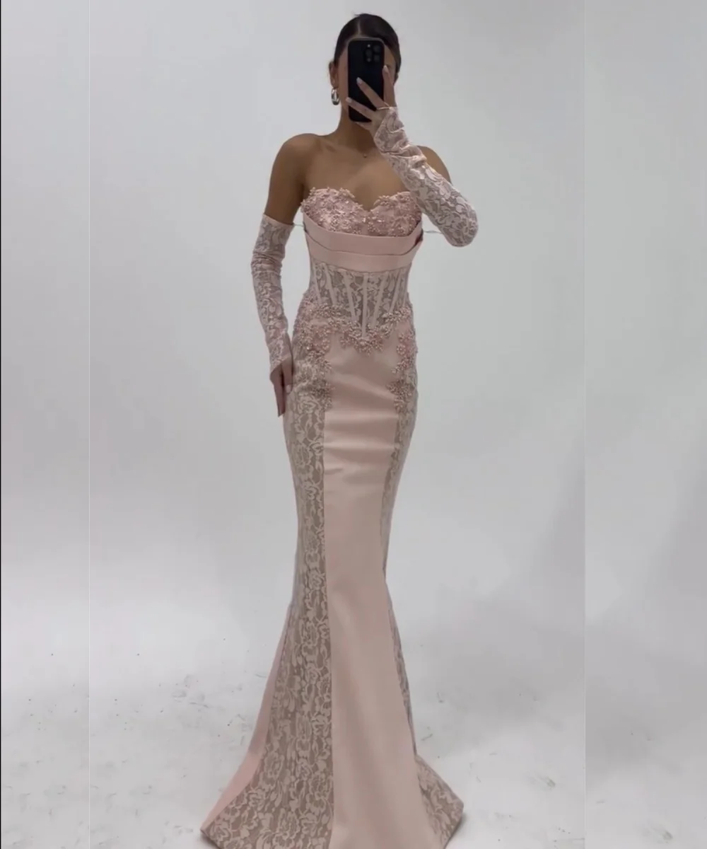 Customized Pastrol Jersey Pleat Sequined Trumpet Sweetheart Long Bespoke Occasion Homecoming Dresses Formal
Customized Pastrol Jersey Pleat Sequined Trumpet Sweetheart Long Bespoke Occasion Homecoming Dresses Formal