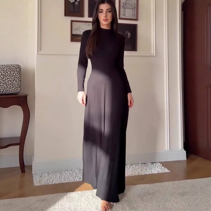 【New style】New style for autumn, pure color French dress with waist and slimming long dress
【New style】New style for autumn, pure color French dress with waist and slimming long dress