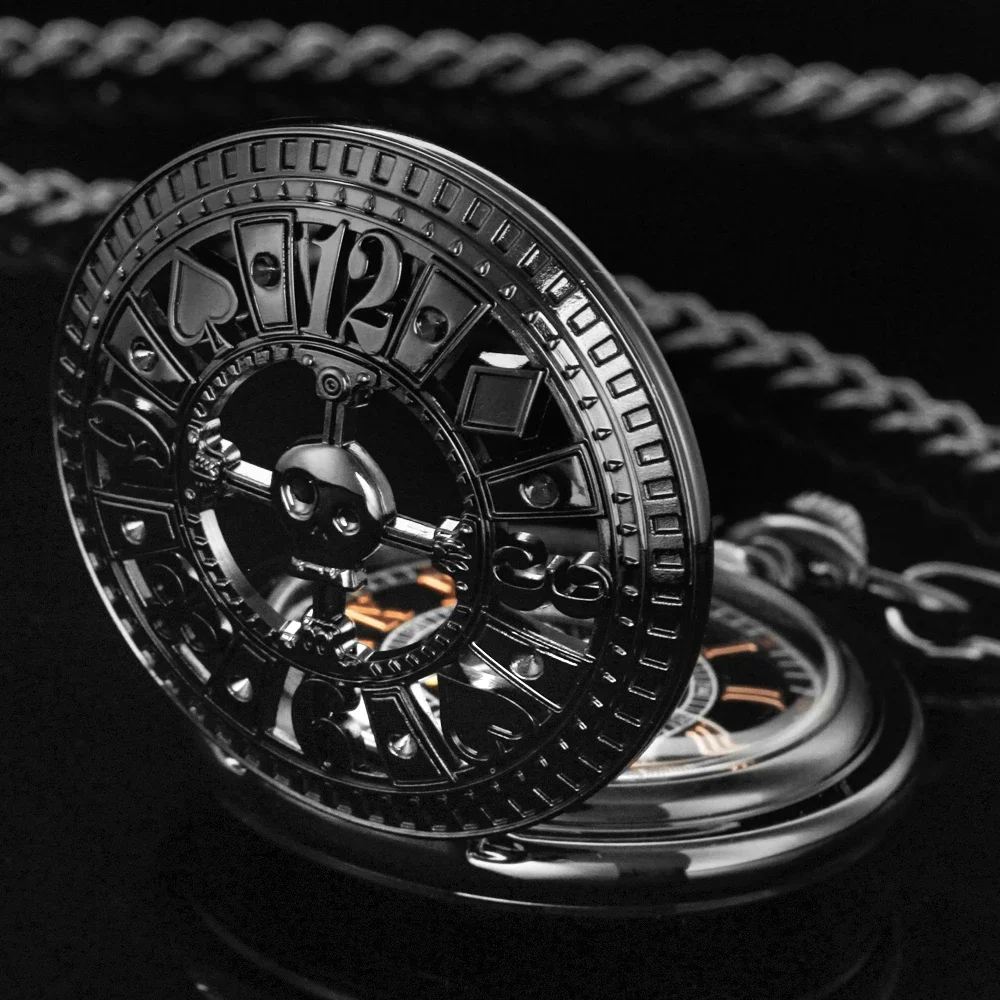 Unique Hand Wind Pocket Watch Pendant Black Silver Vintage Costume Mechanical Pocket Watches for Men Necklace Watch PJX1802
Unique Hand Wind Pocket Watch Pendant Black Silver Vintage Costume Mechanical Pocket Watches for Men Necklace Watch PJX1802