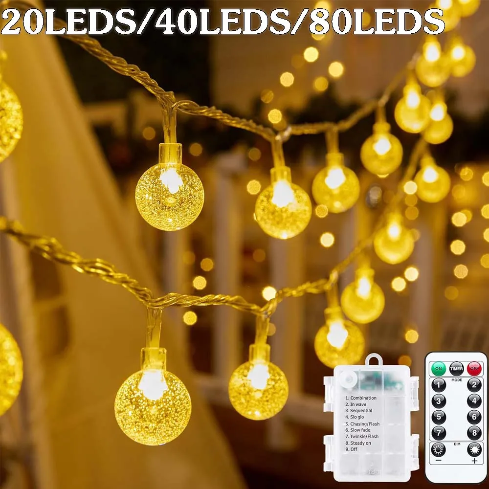 Хрустальный глобус гирлянды на батарейках красочные гирлянды 8 режимов дистанционного управления на открытом воздухе водонепроницаемые для спальни Рождество в помещении
Хрустальный глобус гирлянды на батарейках красочные гирлянды 8 режимов дистанционного управления на открытом воздухе водонепроницаемые для спальни Рождество в помещении