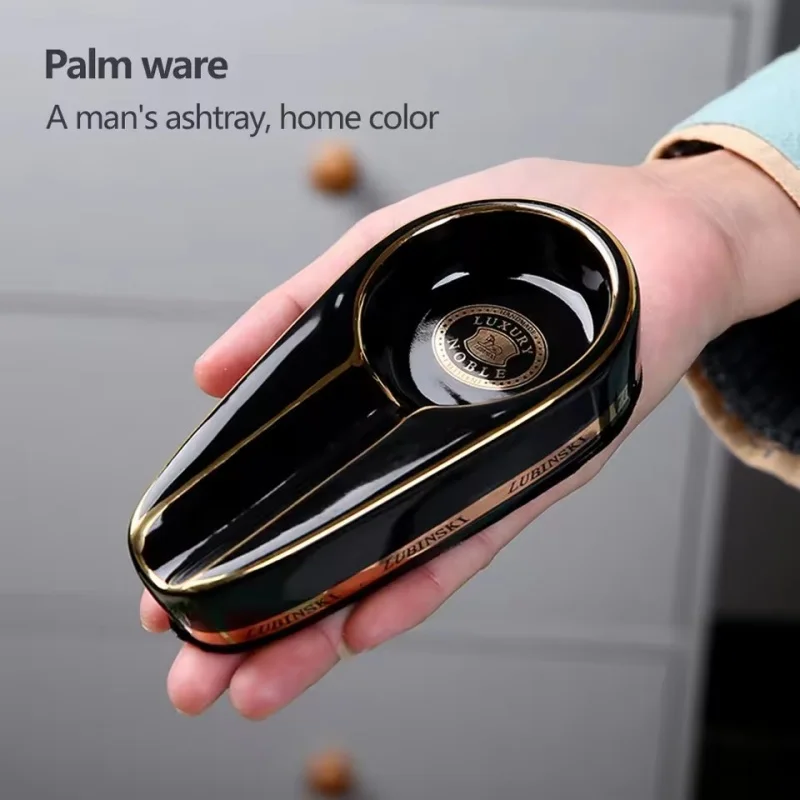 New Ceramic Cigar Ashtray Gift for Men - Portable Home/Travel Use with Round Ash Slot, Premium Cigar Smoking Accessories
New Ceramic Cigar Ashtray Gift for Men - Portable Home/Travel Use with Round Ash Slot, Premium Cigar Smoking Accessories