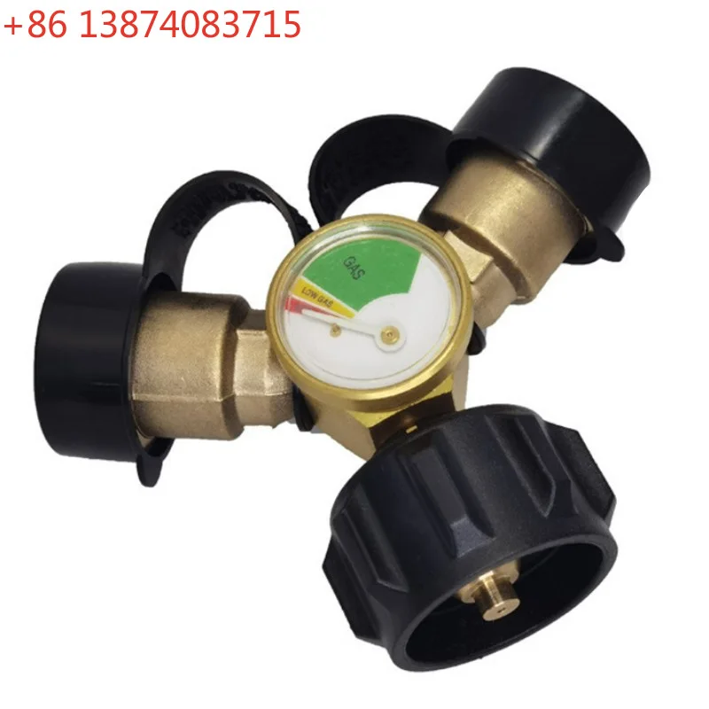 Propane Splitter, Propane Tank Y Splitter Adapter With Gauge, 2 Way Gas Adapter Tee Connector For Propane Tank Cylinder
Propane Splitter, Propane Tank Y Splitter Adapter With Gauge, 2 Way Gas Adapter Tee Connector For Propane Tank Cylinder