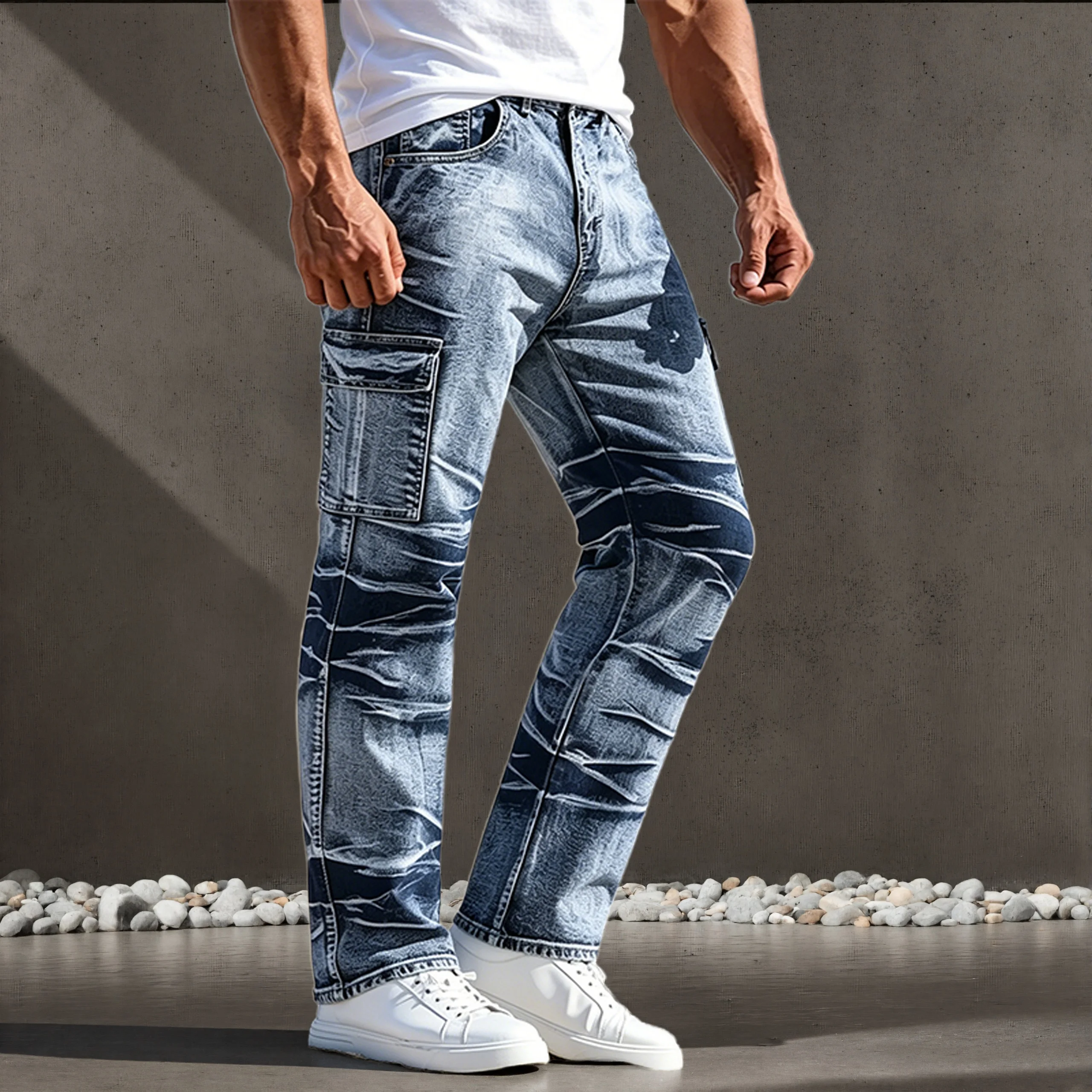 Men's Jeans, American casual style, multi-pocket design, simple and versatile straight-leg trousers, suitable for all seasons
Men's Jeans, American casual style, multi-pocket design, simple and versatile straight-leg trousers, suitable for all seasons