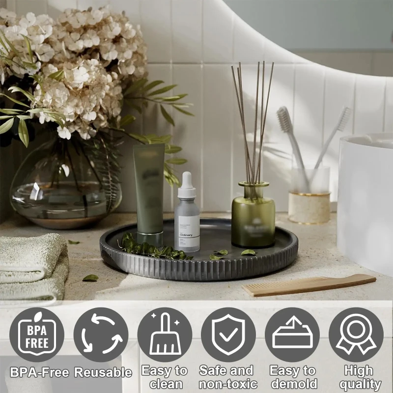 Силиконовая пластина-форма с ободком, вращающиеся силиконовые формы «сделай сам», лоток для изготовления фруктов, чая, ювелирные тарелки, поделки
Силиконовая пластина-форма с ободком, вращающиеся силиконовые формы «сделай сам», лоток для изготовления фруктов, чая, ювелирные тарелки, поделки