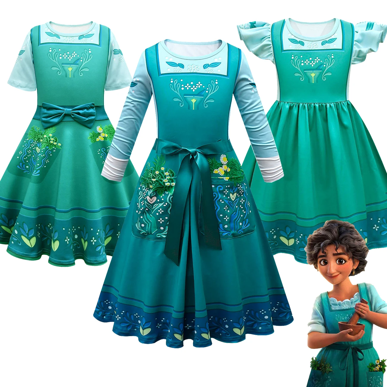 Encanto Girl Julieta Madrigal Blue Dress Girl Cosplay Costume Outfits Family Party Halloween Carnival Long Dress for Kids
Encanto Girl Julieta Madrigal Blue Dress Girl Cosplay Costume Outfits Family Party Halloween Carnival Long Dress for Kids
