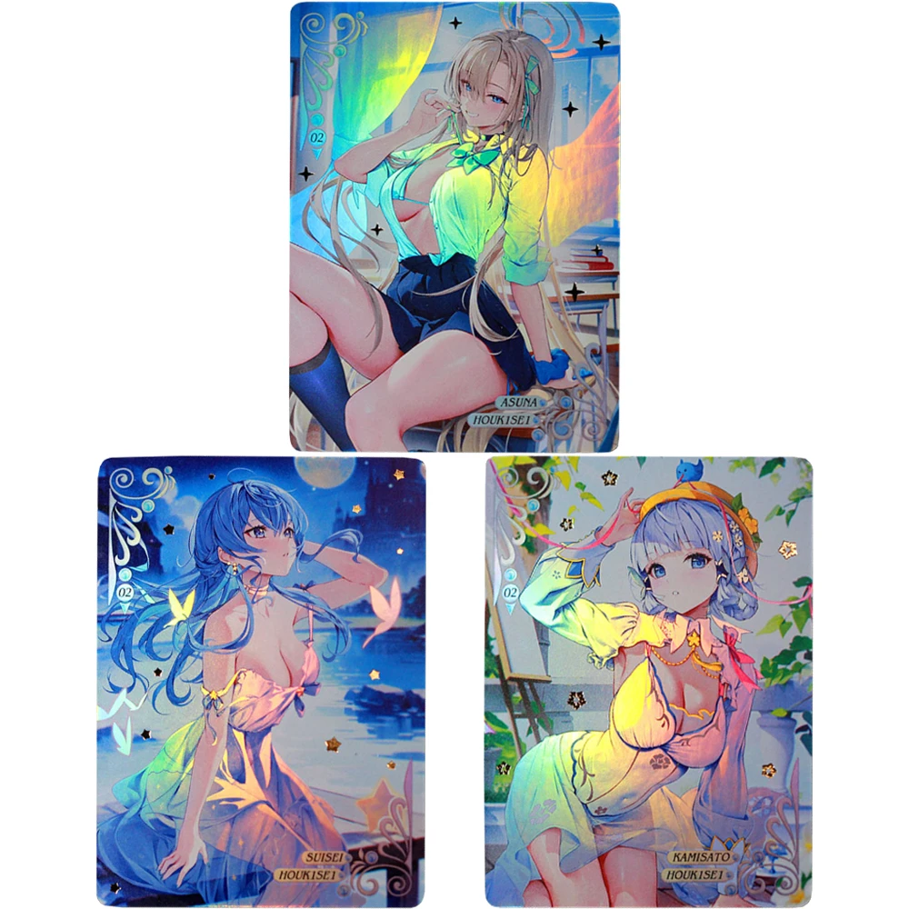 3Pcs/set Genshin Blue Archive ACG Flash Card Anime Girls Classic Game Anime Collection Cards Diy Gift Toys
3Pcs/set Genshin Blue Archive ACG Flash Card Anime Girls Classic Game Anime Collection Cards Diy Gift Toys