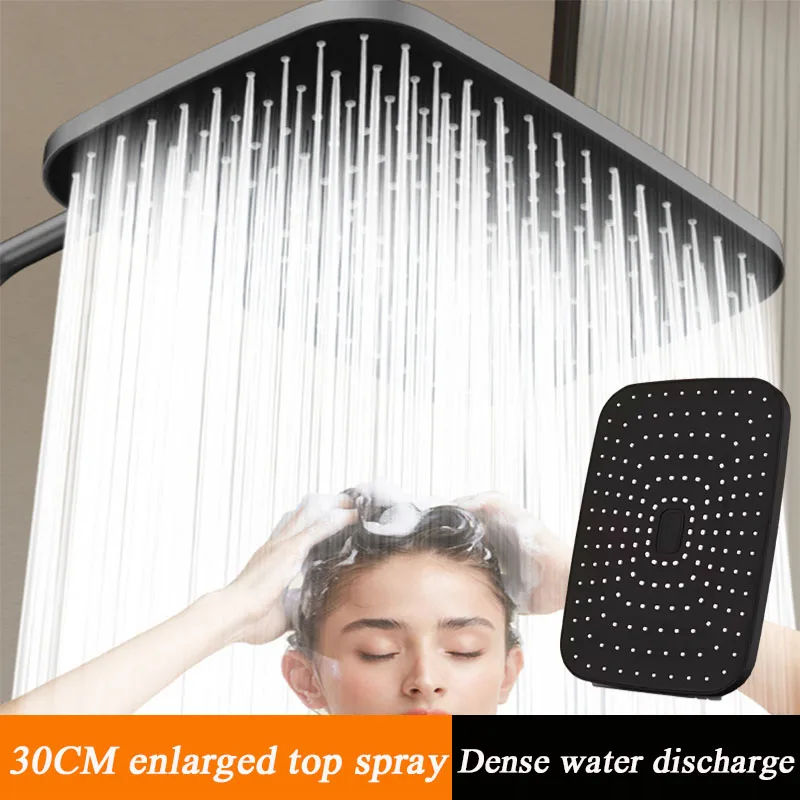 Душевая лейка с верхним распылением, 30 см, водосберегающая, с высоким давлением, большой поток, супермощная, эффект тропического ливня, аксессуары для ванной комнаты
Душевая лейка с верхним распылением, 30 см, водосберегающая, с высоким давлением, большой поток, супермощная, эффект тропического ливня, аксессуары для ванной комнаты