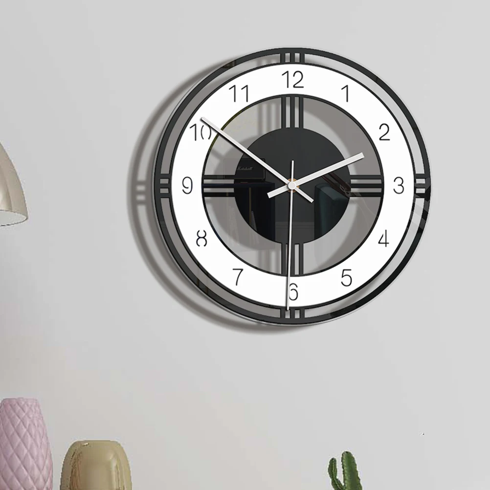 Round Wall Clock Stylish Mute Black White Acrylic Silent Home Decor Creative Hanging Clock for Bedroom Living Room Kitchen
Round Wall Clock Stylish Mute Black White Acrylic Silent Home Decor Creative Hanging Clock for Bedroom Living Room Kitchen