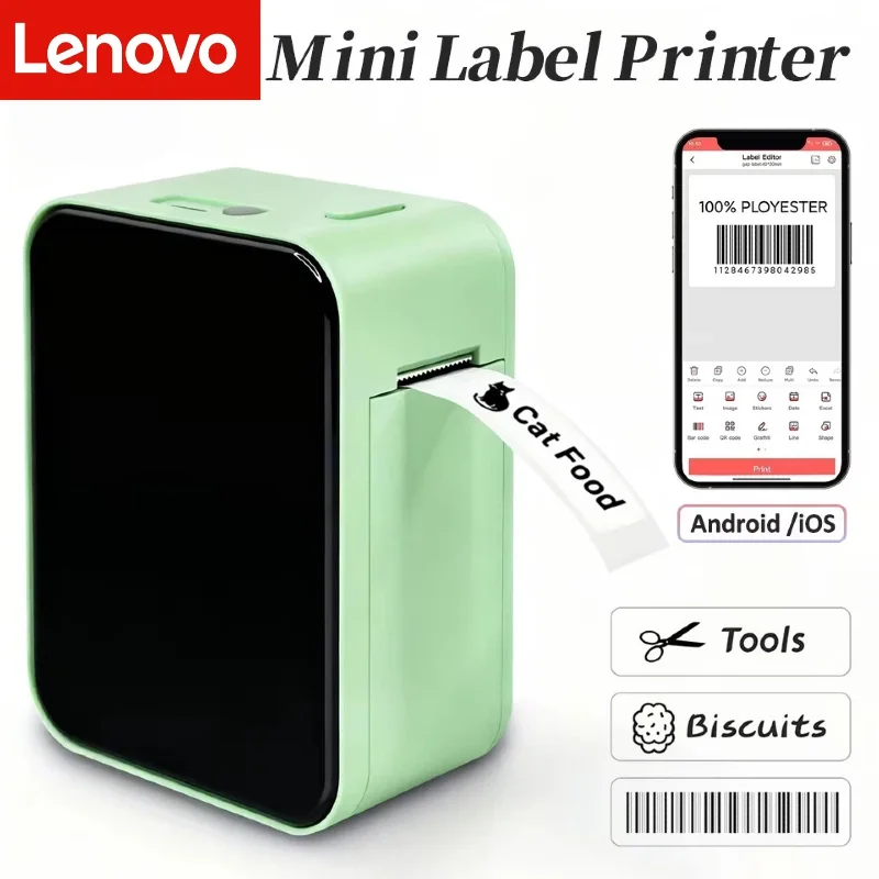 Беспроводной принтер этикеток Lenovo P15, портативный термопринтер для клейкой бумаги с Bluetooth, устройство для изготовления наклеек, бесчернильная этикетировочная машина
Беспроводной принтер этикеток Lenovo P15, портативный термопринтер для клейкой бумаги с Bluetooth, устройство для изготовления наклеек, бесчернильная этикетировочная машина 