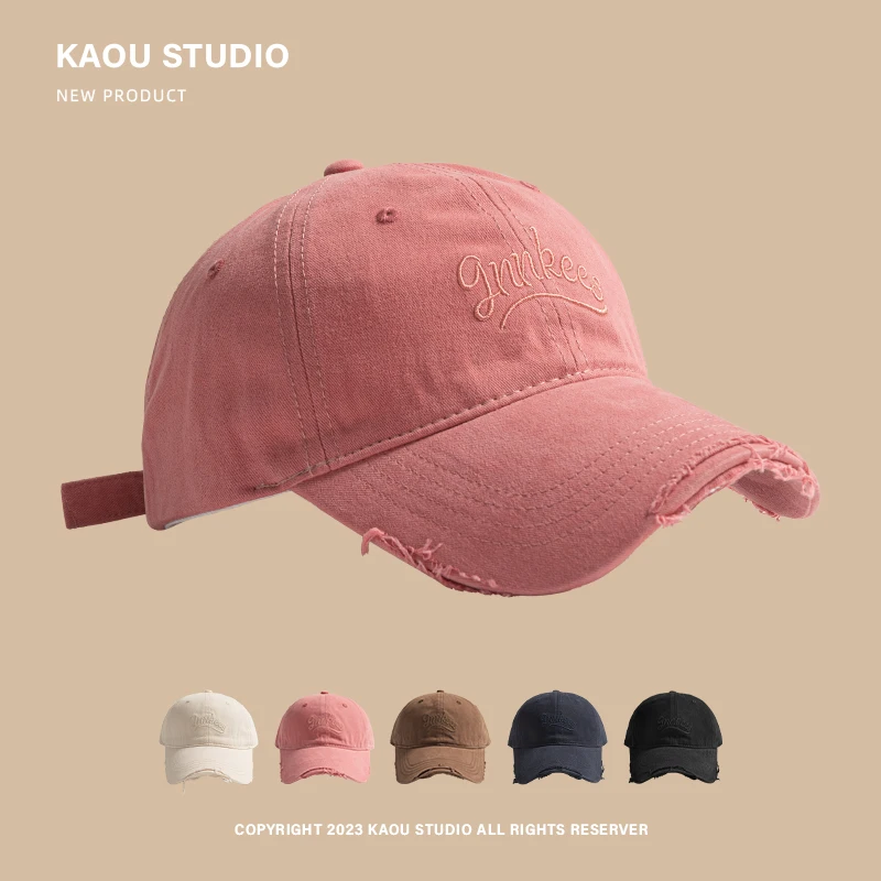 Versatile embroidered baseball cap women's brim shows face small peaked cap men's sun hat
Versatile embroidered baseball cap women's brim shows face small peaked cap men's sun hat