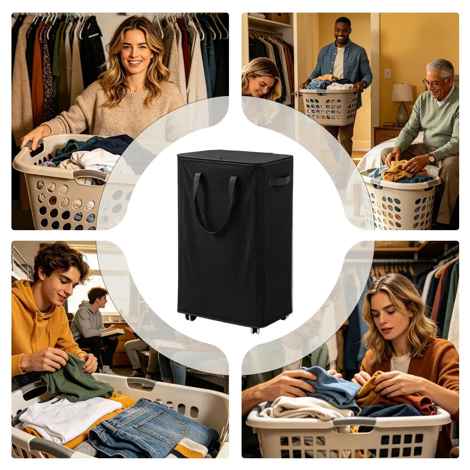Rolling Laundry Basket 75L Storage Basket With Removable Wash Bag And Handle Rolling Hamper For Bedroom Bathroom Dorm College
Rolling Laundry Basket 75L Storage Basket With Removable Wash Bag And Handle Rolling Hamper For Bedroom Bathroom Dorm College