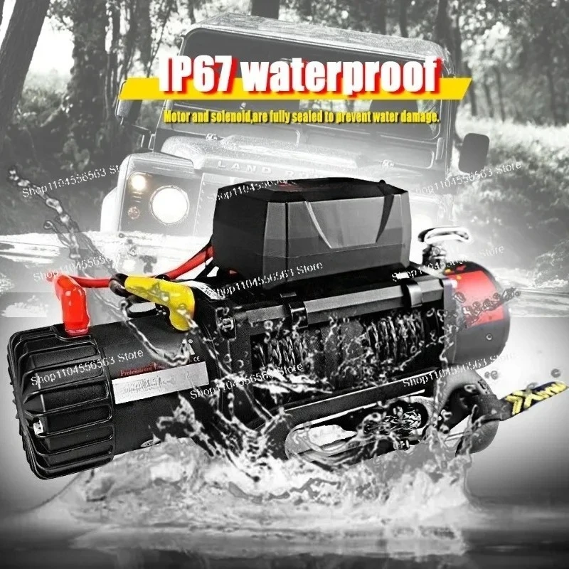 12V 13500LBS IP67 Waterproof Electric Winch - Wired & Wireless Control for 4x4 SUV Recovery
12V 13500LBS IP67 Waterproof Electric Winch - Wired & Wireless Control for 4x4 SUV Recovery