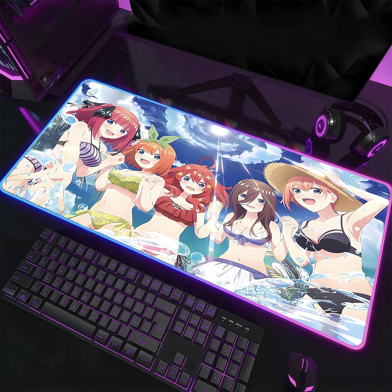 RGB Gaming Mouse Pad,Desk Mat,Large Size,Anti-slip,Stitched Edges,Soft Rubber,Five Bikini Anime Girls Deskpad For Office Use
RGB Gaming Mouse Pad,Desk Mat,Large Size,Anti-slip,Stitched Edges,Soft Rubber,Five Bikini Anime Girls Deskpad For Office Use