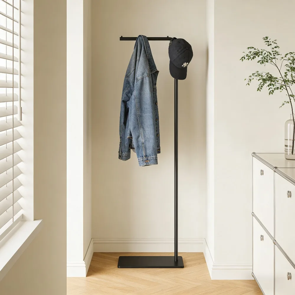 Metal Coat Rack, Modern Clothing Tree with Heavy-weight Slate Base, Small Coat Stand for Entryway/Bedroom/Hallway, Standing Plant Hanger, Matte Black
Metal Coat Rack, Modern Clothing Tree with Heavy-weight Slate Base, Small Coat Stand for Entryway/Bedroom/Hallway, Standing Plant Hanger, Matte Black