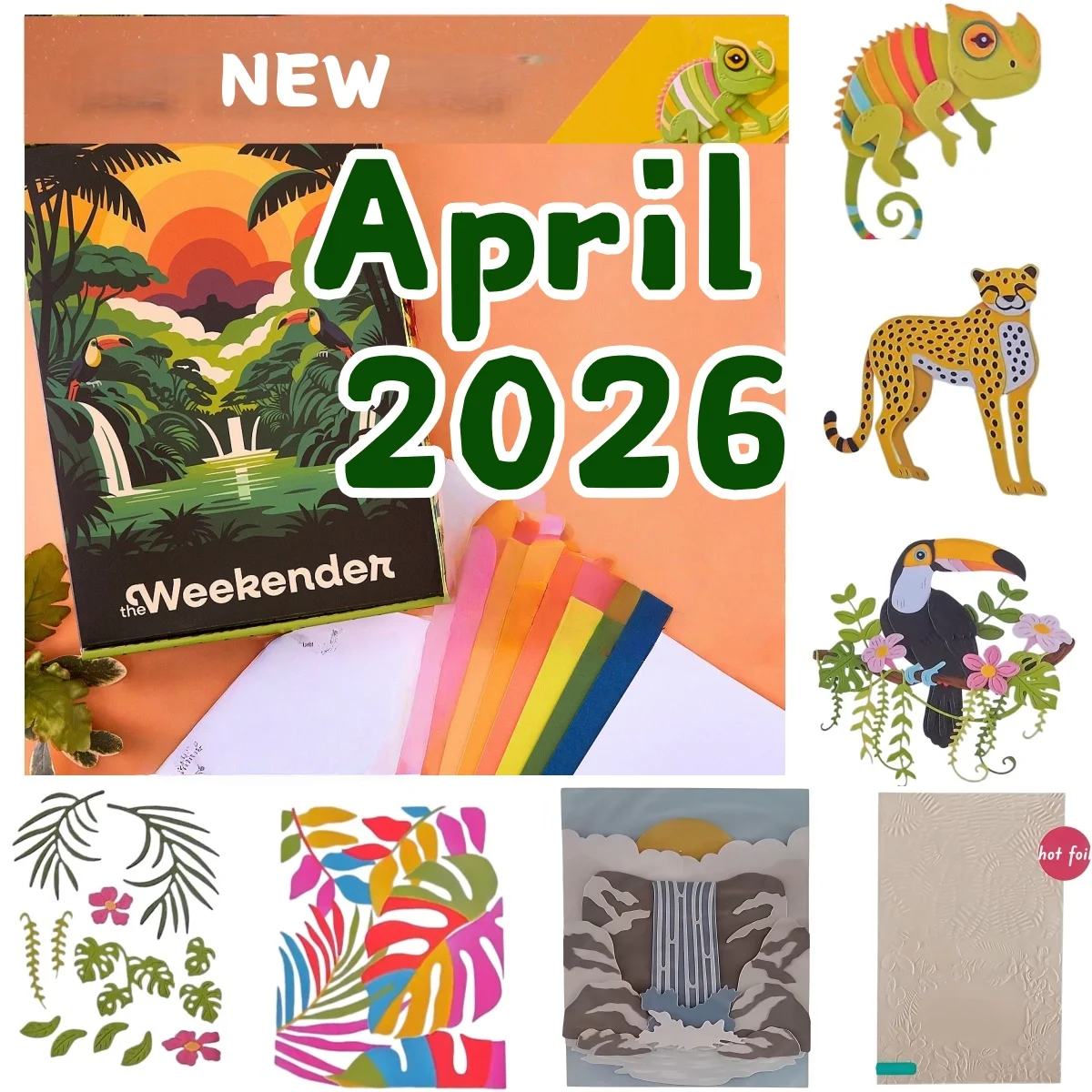 April 2026 Tiki Toucan Jungle Cat Bird Metal Cutting Dies Clear Stamps Stencil Hot Foil for DIY Making Gift Card Scrapbook
April 2026 Tiki Toucan Jungle Cat Bird Metal Cutting Dies Clear Stamps Stencil Hot Foil for DIY Making Gift Card Scrapbook
