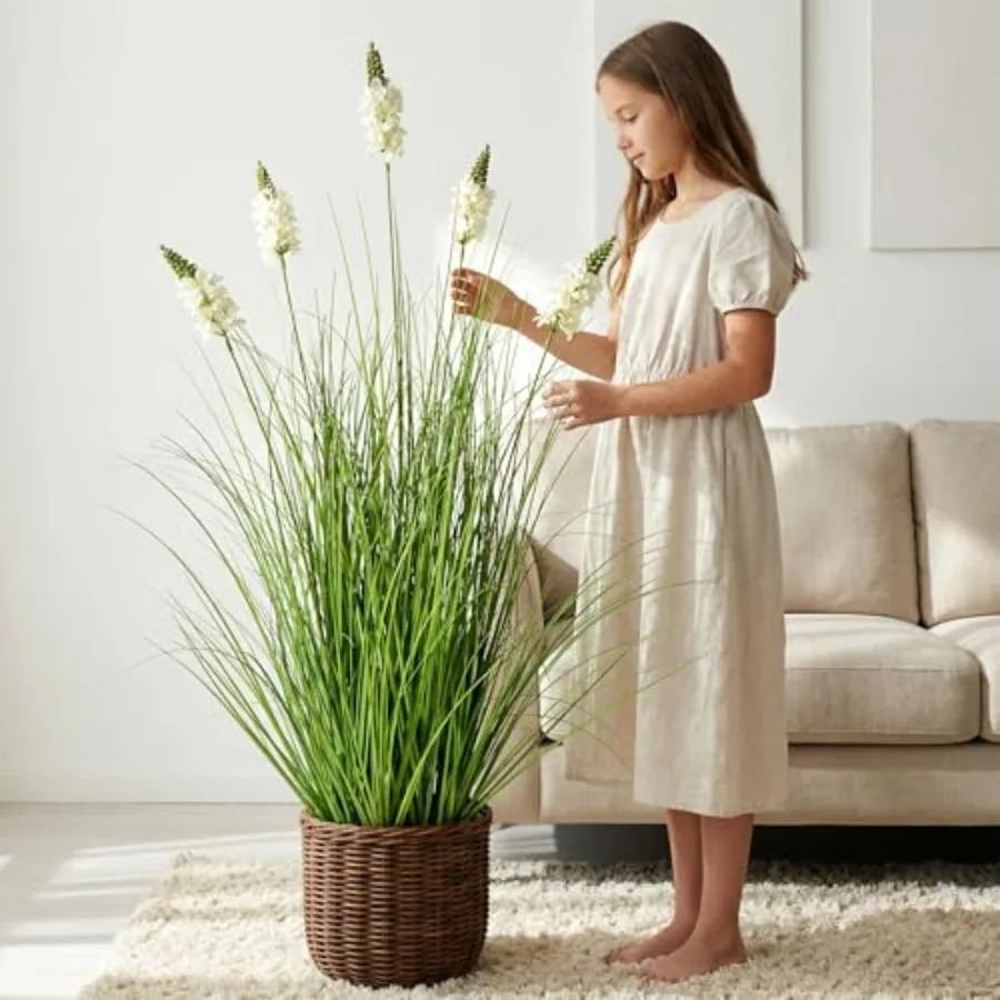 Artificial Plants Indoor Tall Grass Plants with Hyacinth Flower 35.4In Tall Artificial Ornamental Grass Green Onions Outdoor Fa
Artificial Plants Indoor Tall Grass Plants with Hyacinth Flower 35.4In Tall Artificial Ornamental Grass Green Onions Outdoor Fa