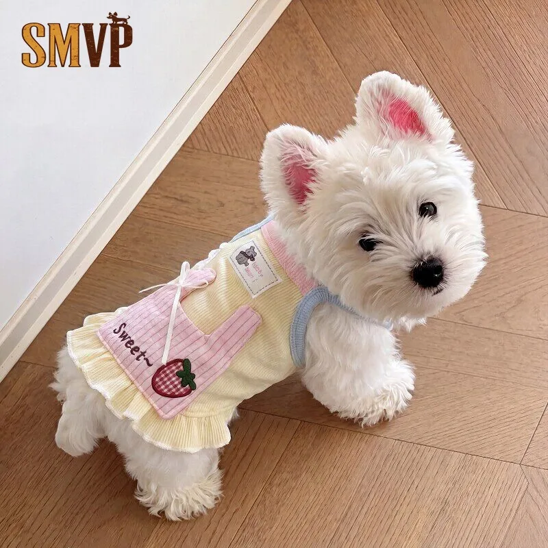 2026 New Sweet Sleeveless Vest Summer Thin Breathable Pet Dress Cute Strawberry Embroidery Dress for Small Dogs Cats
2026 New Sweet Sleeveless Vest Summer Thin Breathable Pet Dress Cute Strawberry Embroidery Dress for Small Dogs Cats