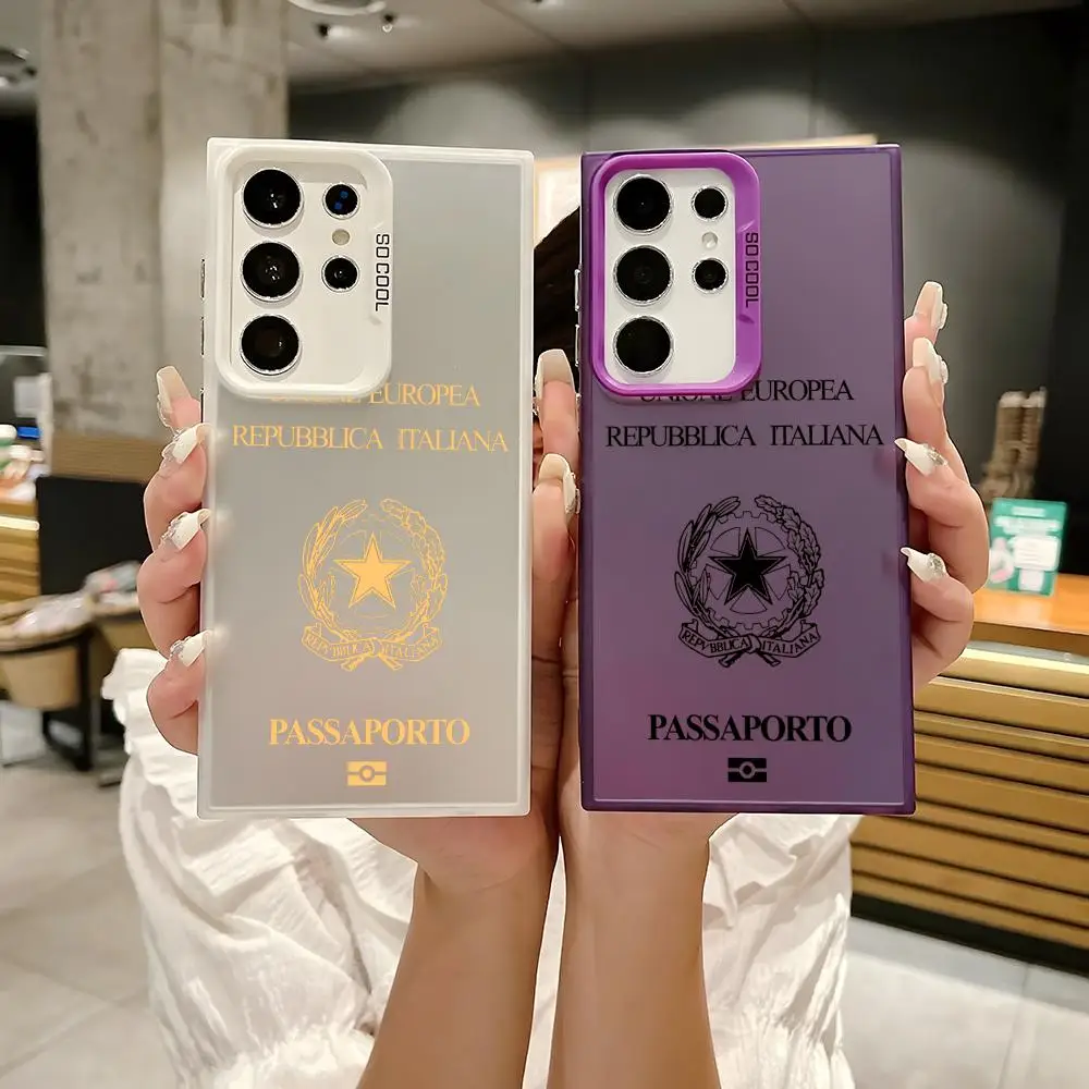 1PC Italian Passport Phone Case For Samsung Galaxy S25 Edge S24 S23 S22 S21 S20 Ultra Funda Silicone Colorful Silver Phone case
1PC Italian Passport Phone Case For Samsung Galaxy S25 Edge S24 S23 S22 S21 S20 Ultra Funda Silicone Colorful Silver Phone case