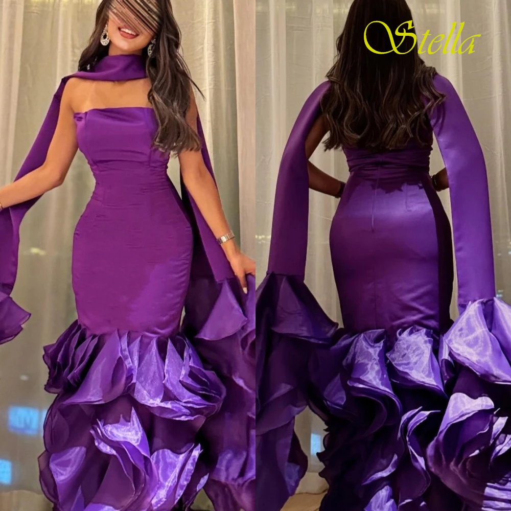 Customized Exquisite Strapless Sleeveless Evening Dress Delicate Ruched Prom Dresses Temperament Purple Party Gowns For Woman
Customized Exquisite Strapless Sleeveless Evening Dress Delicate Ruched Prom Dresses Temperament Purple Party Gowns For Woman