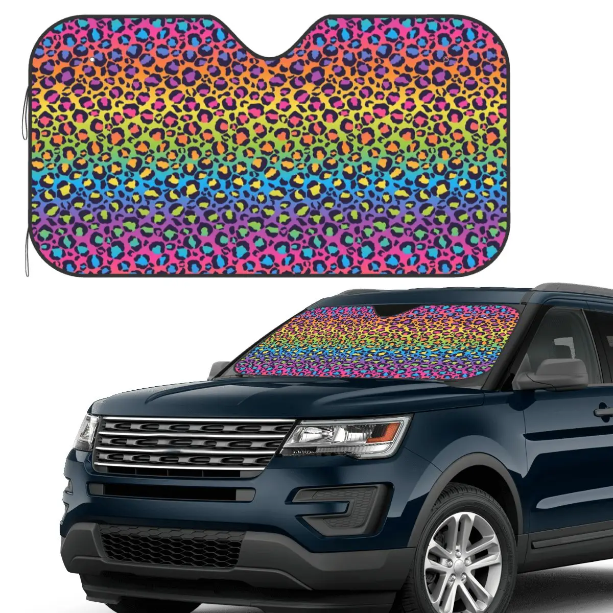 Bright Rainbow Ombre Gradient Leopard Print Pattern Sunshade Windscreen Car Front Windshield Window Sun Visor Accessories Covers
Bright Rainbow Ombre Gradient Leopard Print Pattern Sunshade Windscreen Car Front Windshield Window Sun Visor Accessories Covers