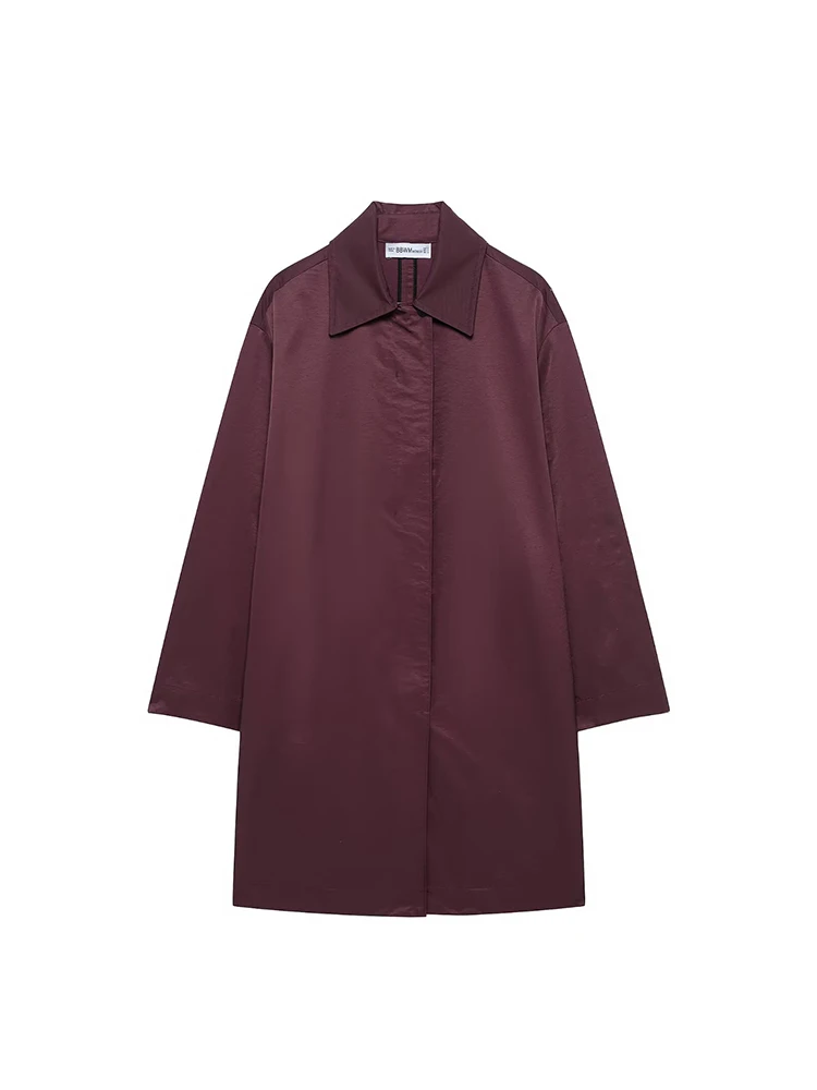 Willshela Women Fashion Wine Red Single Breasted Zipper Coats Vintage Lapel Neck Long Sleeves Female Chic Lady Outfits
Willshela Women Fashion Wine Red Single Breasted Zipper Coats Vintage Lapel Neck Long Sleeves Female Chic Lady Outfits