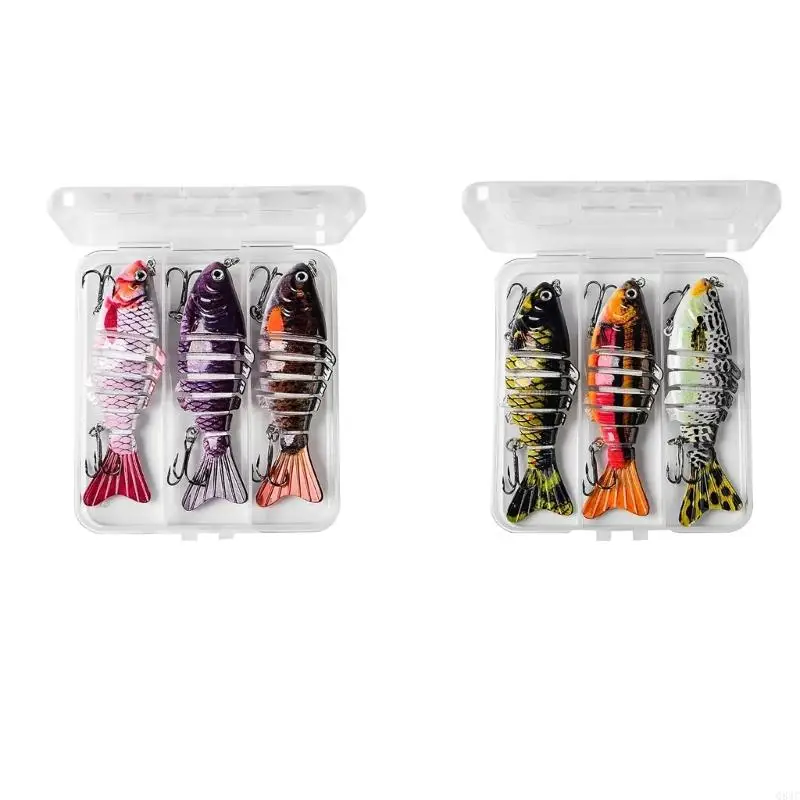 Q84C 3Pcs Fishing Lures Multi Jointed Swimbait Hard Baits Slow Sinking Simulated Swimming Lures for Freshwater Saltwater
Q84C 3Pcs Fishing Lures Multi Jointed Swimbait Hard Baits Slow Sinking Simulated Swimming Lures for Freshwater Saltwater