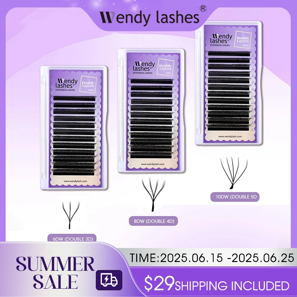 Wendy Lashes Two Tips 3D/4D/5D W Lashes Extension Premade Volume Fan High Quality Fake Eyelashes Supplies Natural Extension
Wendy Lashes Two Tips 3D/4D/5D W Lashes Extension Premade Volume Fan High Quality Fake Eyelashes Supplies Natural Extension