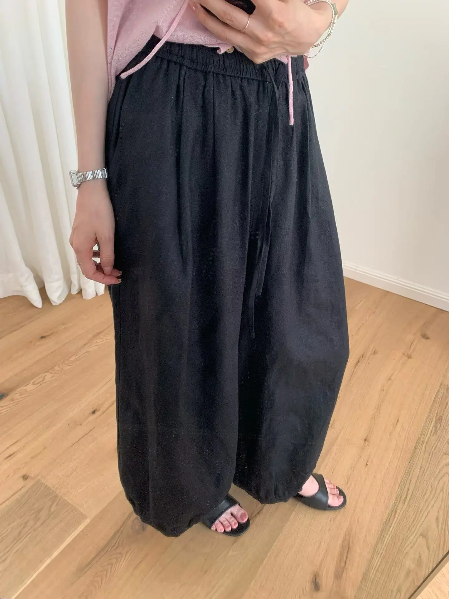 Lilian Milu Room Simple Casual Loose Slimming Linen Lantern Pants Women's Commute High Waist Elastic Waist Other Material
Lilian Milu Room Simple Casual Loose Slimming Linen Lantern Pants Women's Commute High Waist Elastic Waist Other Material